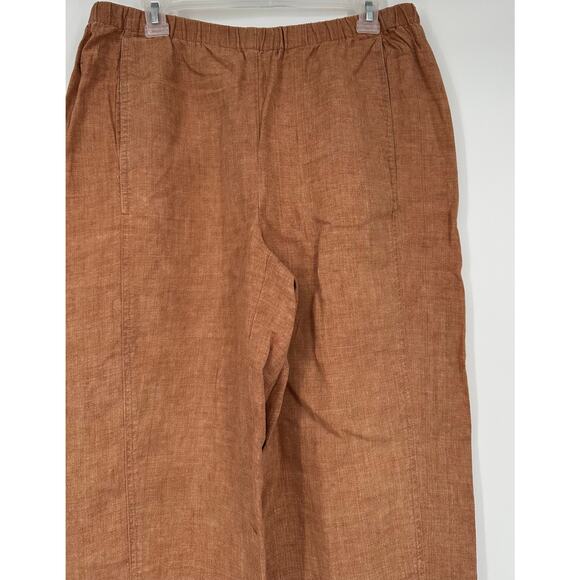 Eileen Fisher Washed-Organic-Linen Délavé Lantern Pants - Picture 3 of 8